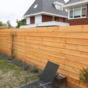 Schutting met douglas zweeds rabat potdekseldelen