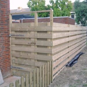 Schutting vuren planken 18x145 horizontaal om-en-om