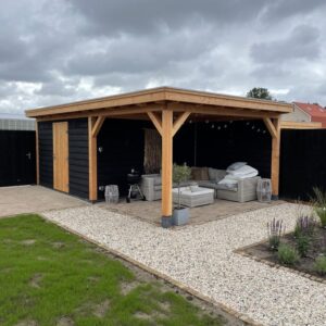 douglas berging met overkapping