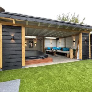 overkapping eiken met zwemjacuzzi