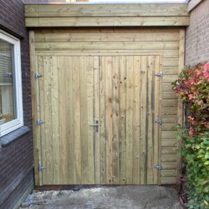 schuur op maat naast woning