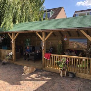 Vuren overkapping kapschuurmodel